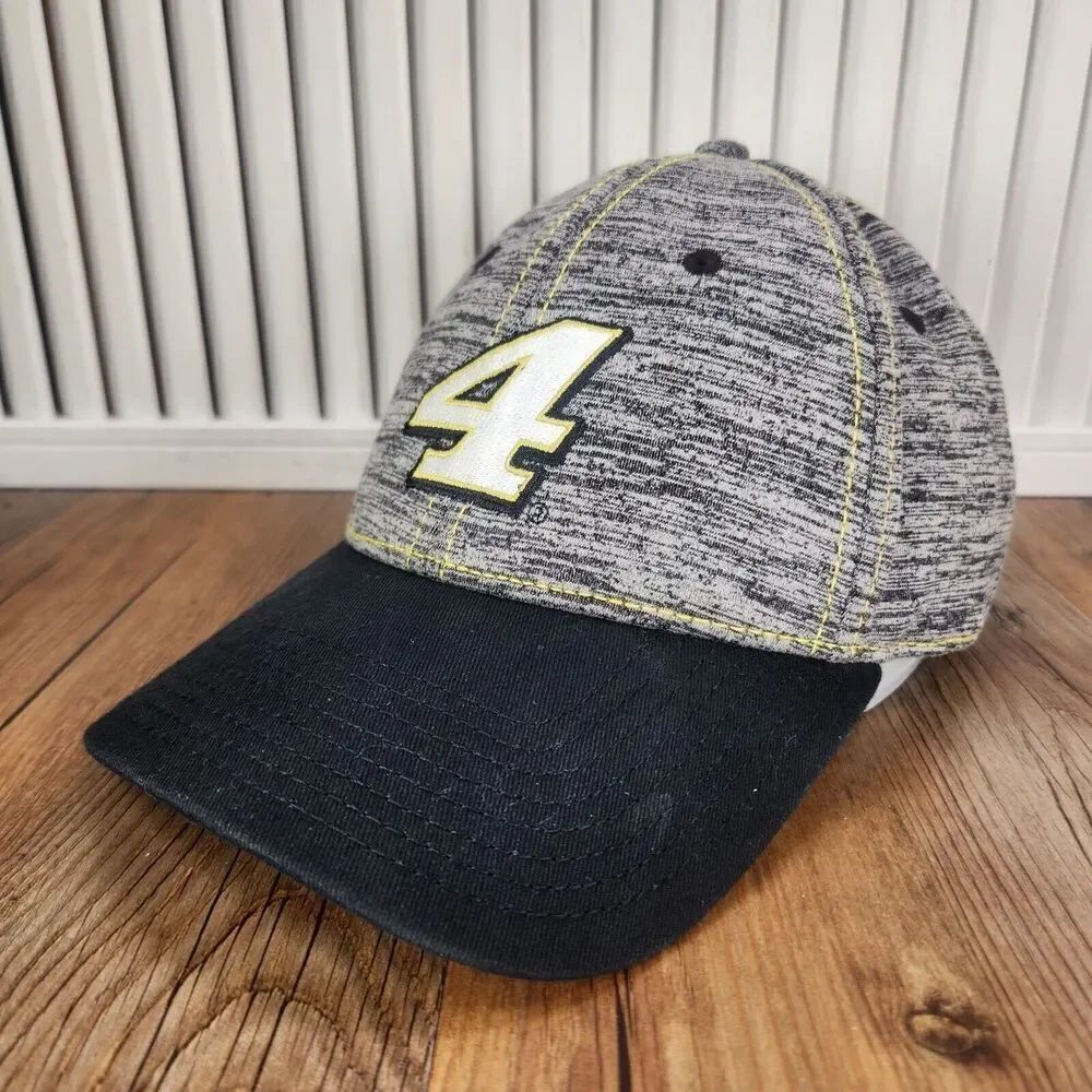 Kevin Harvick #4 Stewart-Haas Racing NASCAR Strapback Hat Cap Black Gray Sports